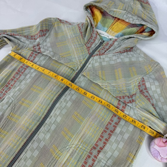 Vintage Woolrich Organic Cotton Embroidered Zip up hoodie pastel green medium - Picture 12 of 13